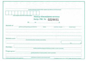 Pinigų išmokėjimo kvitas A5, su numeracija, SC 100l, 0075