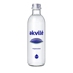 Natūralus mineralinis vanduo Akvilė, negazuotas, stikliniame buteliuke 0.33l (D)