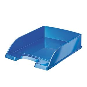 Dokumentų lentynėlė Leitz Plus Wow, 255x70x357mm, plastikinė, blizgi, mėlynos spalvos