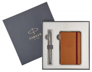 **Rinkinys Parker Sonnet Stainless steel tušinukas + užrašų knygutė