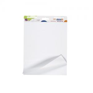 Bloknotas konferencijų stovams StickN 21509, lipnus, 762x635mm, baltas, 30 lapų