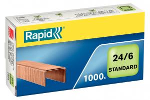 Sąsagėlės Rapid Standart 24/6, 1000 vnt. varinės