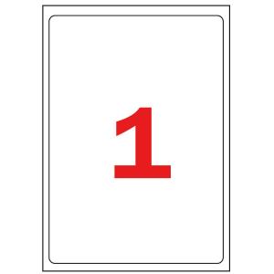 Lipnios etiketės Apli, A4, 199.6x289mm, 1 etiketė lape, 100 lapų, baltos spalvos
