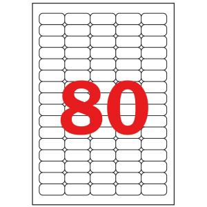 Lipnios etiketės Apli, A4, 35.6x16.9mm, 80 etikečių lape, nuimamos, 25 lapai