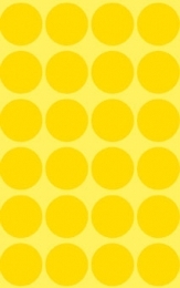 Lipdukai Avery Zweckform, apvalūs, Ø18mm, 96vnt  pakuotėje, geltonos spalvos