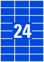 Lipnios etiketės Avery Europe, A4, 70x37mm, 24 etiketės lape, be rėmelio, 100 lapų, baltos spalvos