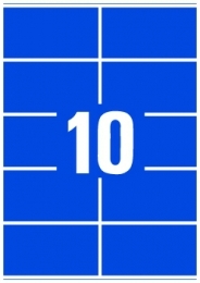 Lipnios etiketės Avery Europe, A4, 105x57mm, 10 etikėčių lape, 100 lapų, baltos spalvos