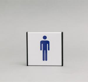 Ženklas informacinis 1.20 Vyrų tualetas, 93x93mm !