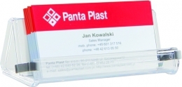 Stovas vizitinėms kortelėms Panta Plast, 110x55mm, plastikinis, skaidrus