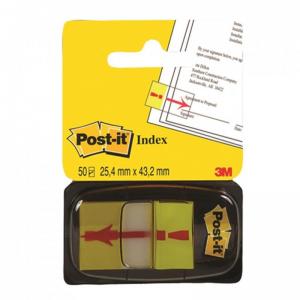 *Plastikiniai žymekliai Post-it, 25x43mm, 50 lapelių, šauktukas