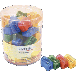 *Drožtukas deVENTE, plastikinis, su konteineriu, 1 skylės, įvairių spalvų