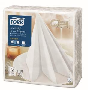 Servetėlės Tork LinStyle (478711), vakarienės, 1 sluoksnis, 50vnt., baltos spalvos