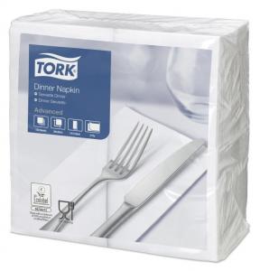 Servetėlės Tork (477554), vakarienės, 2 sluoksniai, 150vnt., baltos spalvos