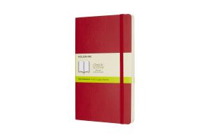 Užrašų knygutė Moleskine Classic 13x21cm, baltais lapais, minkštu viršeliu, raudonos spalvos