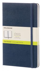 Užrašų knygutė Moleskine Classic 13x21cm, baltais lapais, kietu viršeliu, mėlynos spalvos