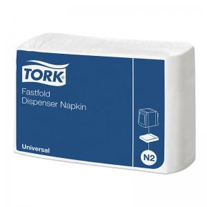 Stalo servetėlės Tork Fastfold N2 (10933), 1 sluoksnis, baltos spalvos, 300 vnt