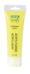*Akriliniai dažai Toppoint, 75ml, citrinos geltona
