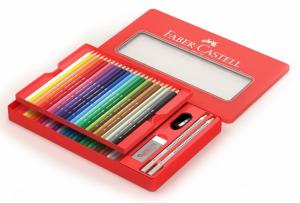 Spalvoti pieštukai Faber-Castell, 48 spalvos, metalinėje dėžutėje