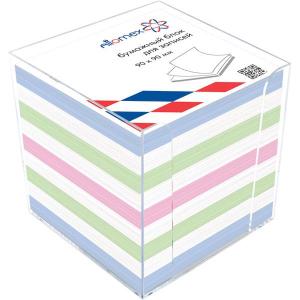 Lapeliai užrašams dėkle Attomex, 90x90x90mm, neklijuoti, įvairių spalvų