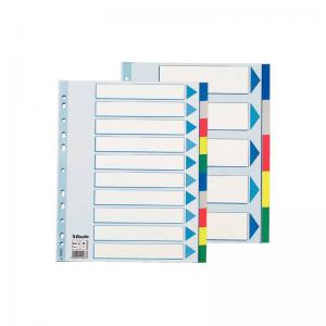 Skiriamieji lapai Esselte, A4+, Maxi, plastikiniai, 10 įvairių spalvų