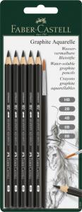 Akvareliniai pieštukai Faber-Castell Aquarelle, 5vnt + teptukas