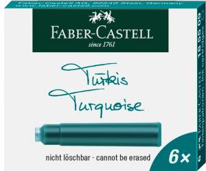 *Rašalo kapsulės Faber-Castell turkio spalvos  6vnt/pak