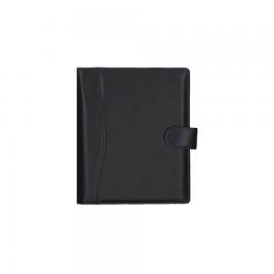 Darbo kalendorius Timer MAXI A5 organizer GENUINE LEATHER, juodos spalvos