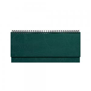 Stalinis kalendorius Timer Memo, 290x105mm, PVC viršelis, žalios spalvos