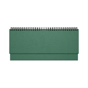 Stalinis kalendorius Timer Memo, 290x105mm, PU viršelis, tamsiai žalios spalvos