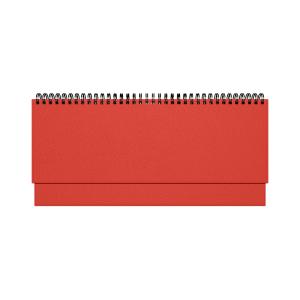 Stalinis kalendorius Timer Memo, 290x105mm, PU viršelis, raudonos spalvos