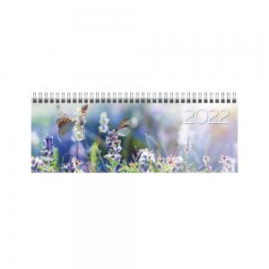 Stalinis kalendorius Timer Memo Butterfly, 290x105mm, kartoninis laminuotas viršelis