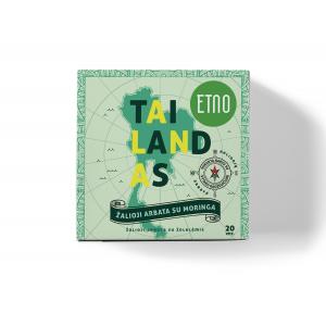 Žolelių arbata Etno Tailandas, Žalioji arbata su moringa, 20 pak.