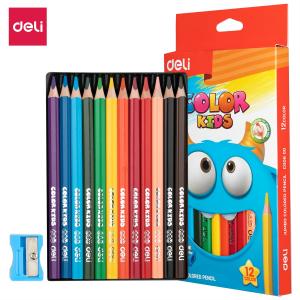 Spalvoti pieštukai  DELI EC00600 jumbo, 12 spalvų