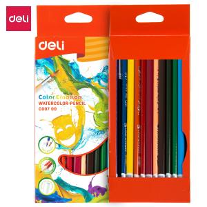 Akvareliniai pieštukai DELI EC00700, 12 spalvų