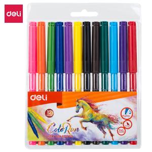 Flomasteriai DELI EC10003, 12 spalvų