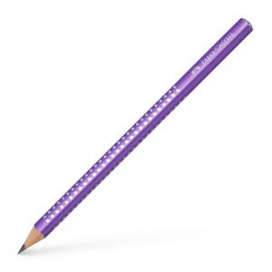 *Grafitinis pieštukas Faber-Castell Jumbo Sparkle, violetinės spalvos