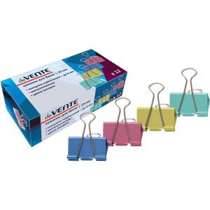 *Metalinis spaustukas deVENTE, 19mm, 1 vnt, įvairių spalvų