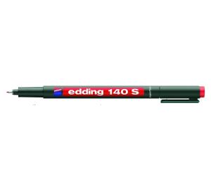Permanentinis žymeklis-rašiklis Edding 140S OHP, apvaliu galiuku, 0.3mm, raudonos spalvos