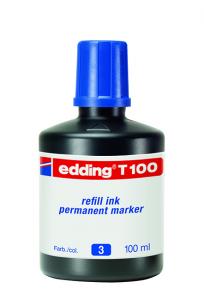 Tušas permanentiniams žymekliams Edding T100, 100ml, juodos spalvos