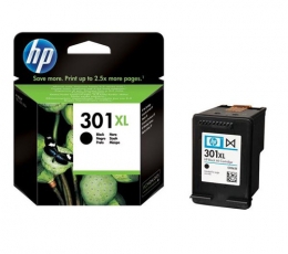 Rašalo kasetė HP CH563EE, Nr, 301XL, juoda, 480 psl, originali