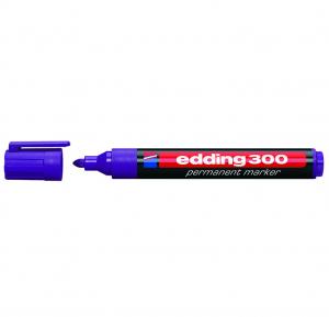 Permanentinis žymeklis Edding 300, apvaliu galiuku, 1,5-3mm, violetinės spalvos
