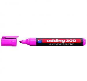 Permanentinis žymeklis Edding 300, apvaliu galiuku, 1,5-3mm, rožinės spalvos