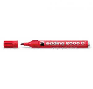 Permanentinis žymeklis Edding 2000C, apvaliu galiuku, 1,5-3mm, raudonos spalvos