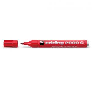 Permanentinis žymeklis Edding 2000C, apvaliu galiuku, 1,5-3mm, raudonos spalvos