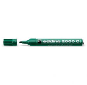 Permanentinis žymeklis Edding 2000C, apvaliu galiuku, 1,5-3mm, žalios spalvos