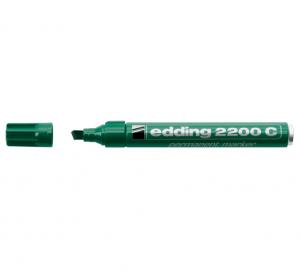 Permanentinis žymeklis Edding 2200C, kirstu galiuku, 1-5mm, žalios spalvos