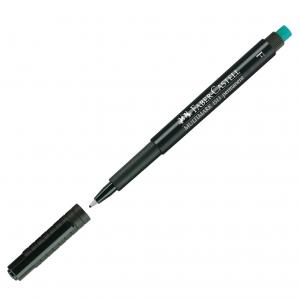 Permanentinis rašiklis Faber-Castell Multimark F, 0,6mm, su trintuku, juodos spalvos