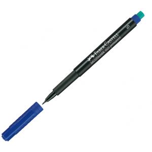 Permanentinis rašiklis Faber-Castell Multimark S, su trintuku, 0,4mm, mėlynos spalvos