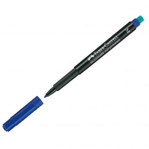 Permanentinis rašiklis Faber-Castell Multimark M, 1,0mm, su trintuku, mėlynos spalvos