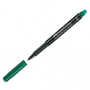 Permanentinis rašiklis Faber-Castell Multimark M, 1,0mm, su trintuku, žalios spalvos